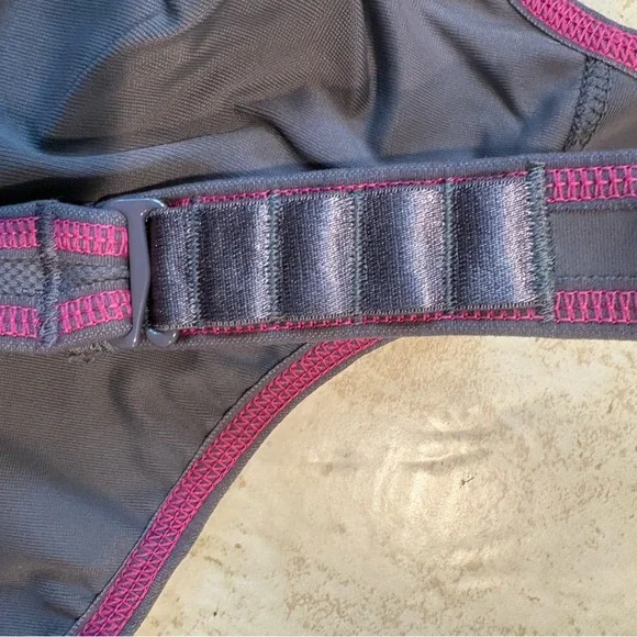 Wacoal Gray/Purple Full figure Support Underwire Sports Bra US 38D - Picture 6 of 9